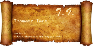 Thomasz Imre névjegykártya