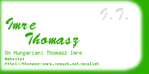 imre thomasz business card